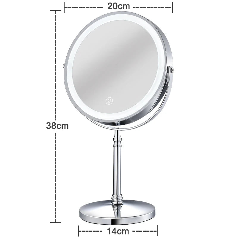 Miroir en cercle lumineux