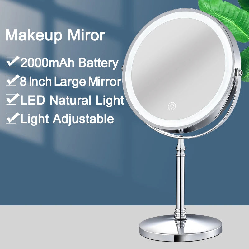 Miroir en cercle lumineux