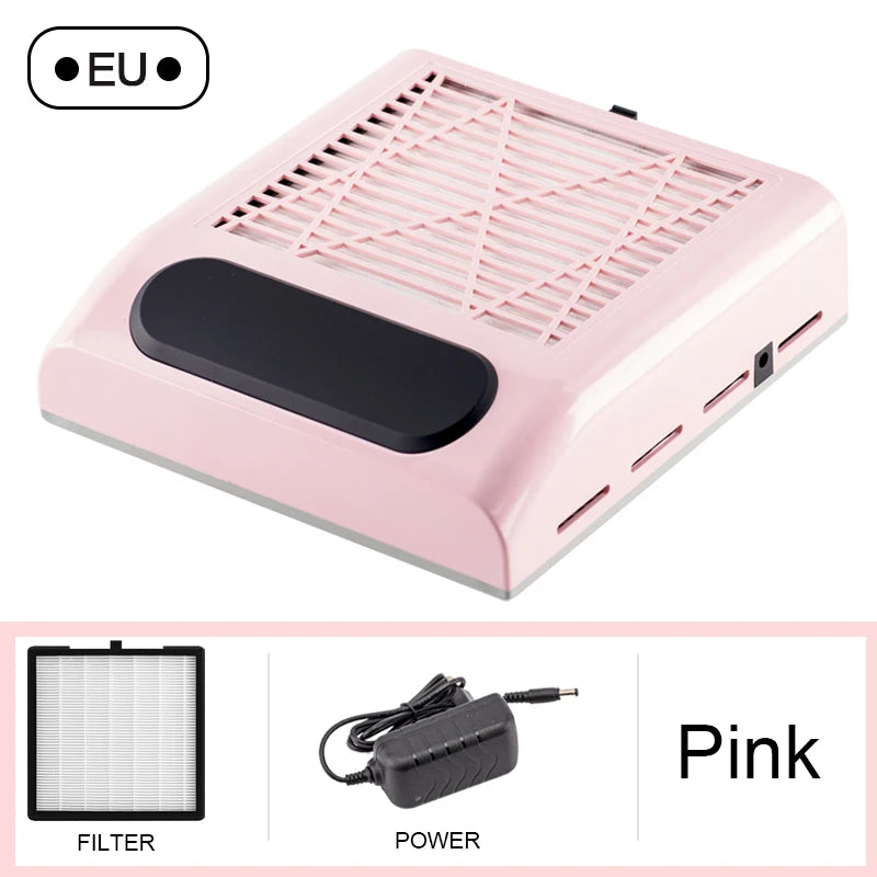 Aspirateur de poussière d’ongles argenté