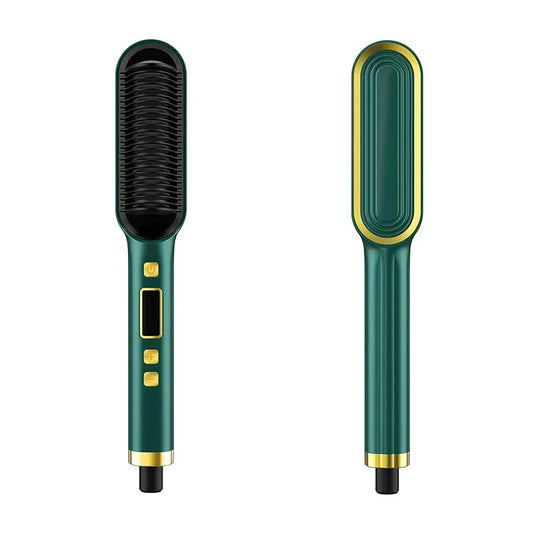 Brosse coiffante verte