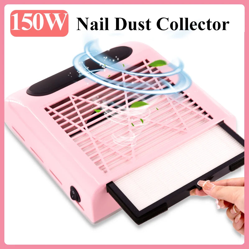 Aspirateur de poussière d’ongles rose